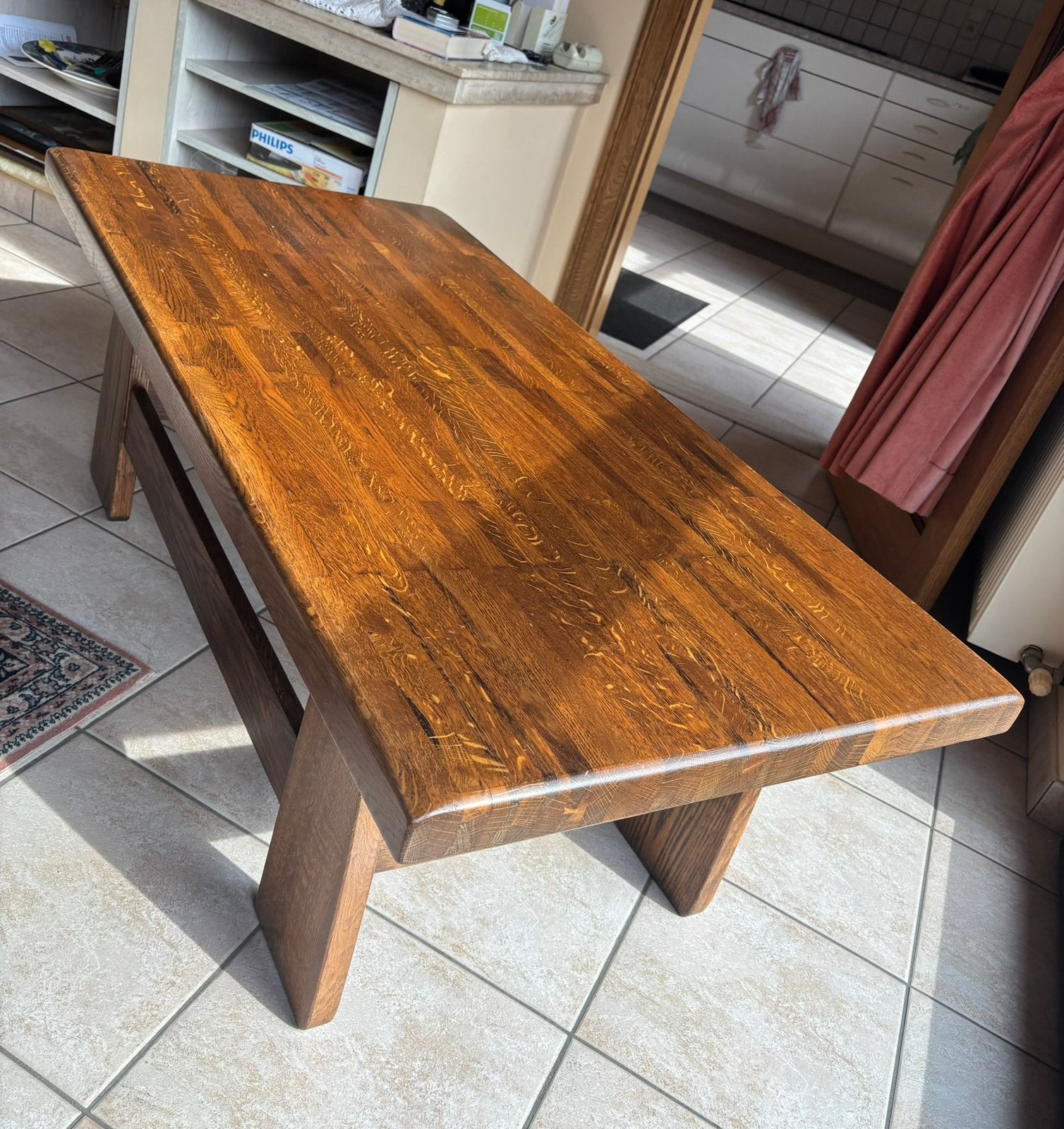 Table basse massive en chêne, Maison & Meubles, Enlèvement, Comme neuf