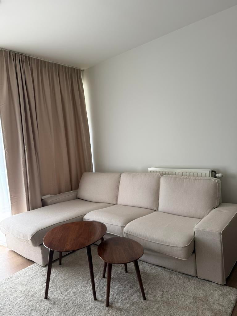 IKEA KIVIK 3-zits bank met chaise longue –Tresund beige, Ophalen, Zo goed als nieuw