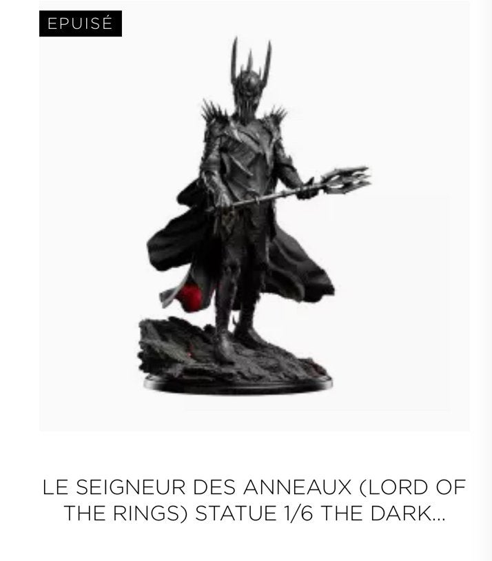 Vend divers statue weta seigneur anneaux voir photos, Enlèvement, Comme neuf