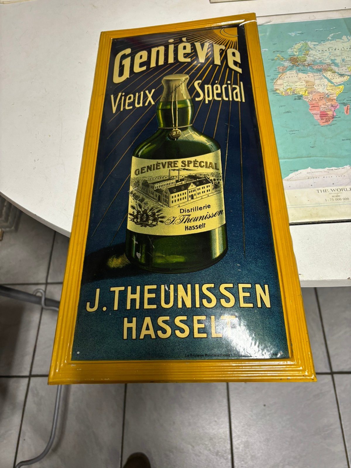 Blikken reclame 1920 a 1930 Hasselt J.TH., Verzamelen, Ophalen of Verzenden, Zo goed als nieuw