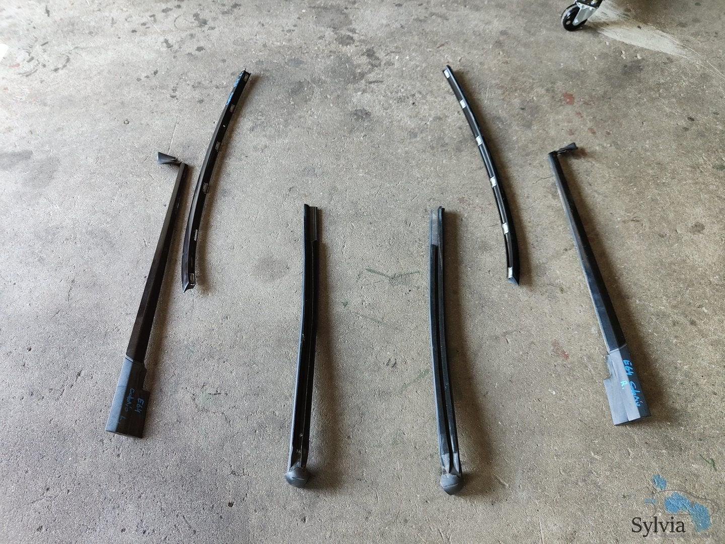 Hoogglans zwarte raam deur lijsten set BMW 6-serie E64 cabri, Gebruikt, -, -, Ophalen of Verzenden