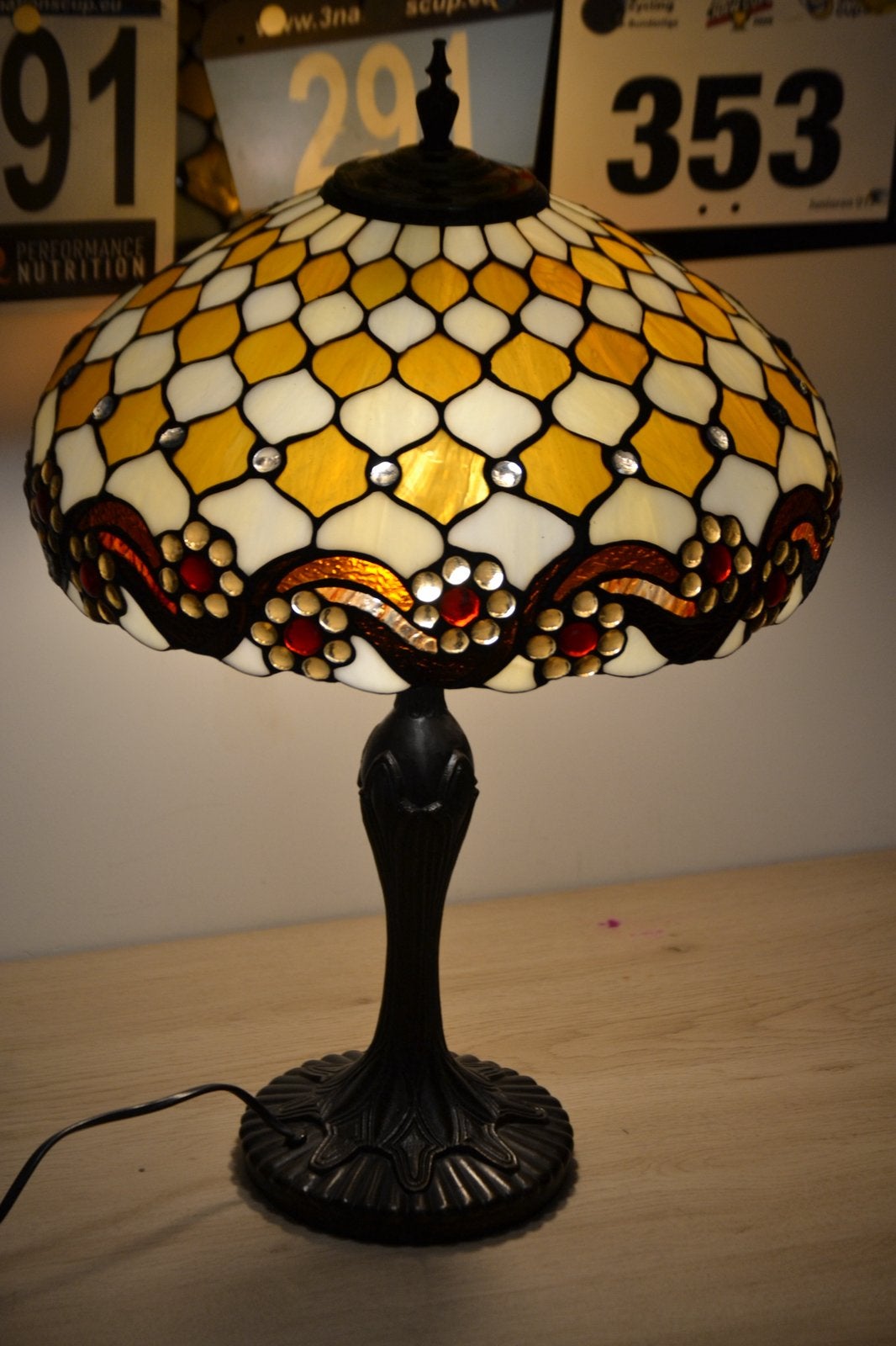 Tiffany-stijl lamp, Ophalen, Zo goed als nieuw, Glas, Handgemaakt