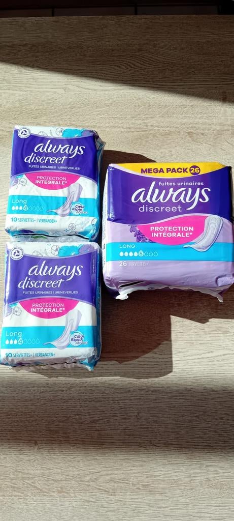 Serviettes Always discreet Long n 4 et 5, Enlèvement ou Envoi, Neuf
