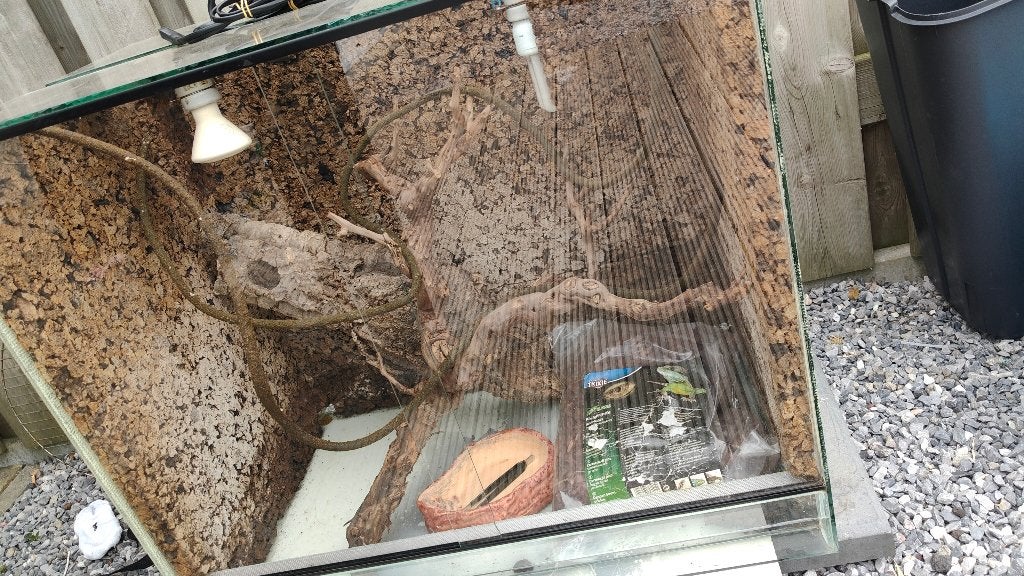 Terrarium met toebehoren, Dieren en Toebehoren, Ophalen, Gebruikt, Terrarium of Paludarium