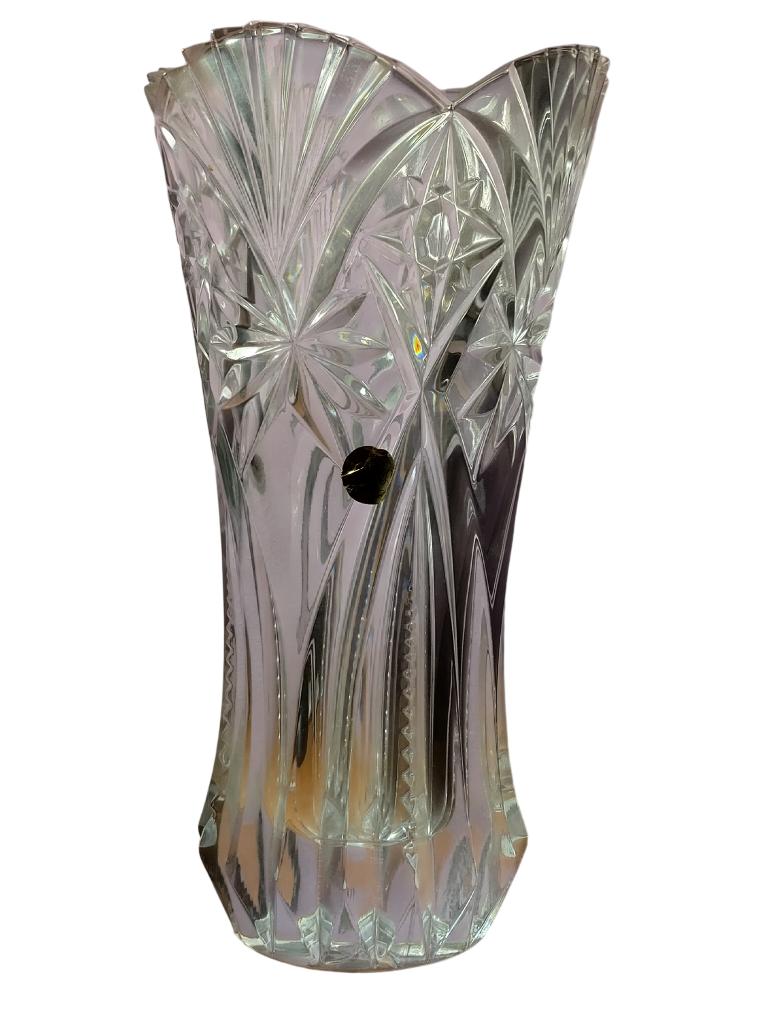 Vase en cristal d Arques 24% de plomb 16cm H 30cm vintage 70, Enlèvement