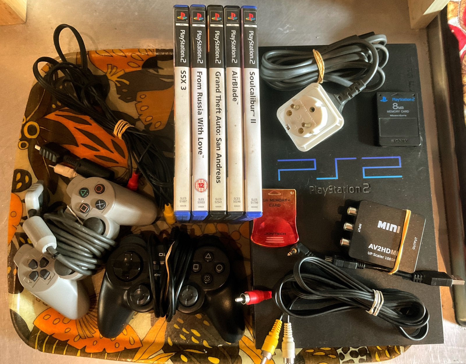 PlayStation ll met accessoires en games, Gebruikt, Overige kleuren, Met games, Met 2 controllers