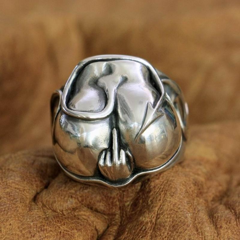 Devilish Smile Ring - 925 Zilver - Diverse maten, Verzenden, Nieuw, Dame of Heer, Zilver