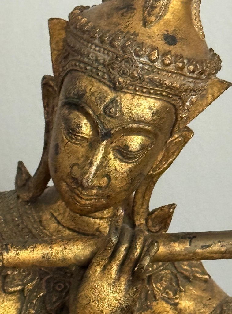 Paire de Statue en Bronze Doré Bouddha - Thaïlande, Enlèvement ou Envoi, Bronze, Objet rituel, Or
