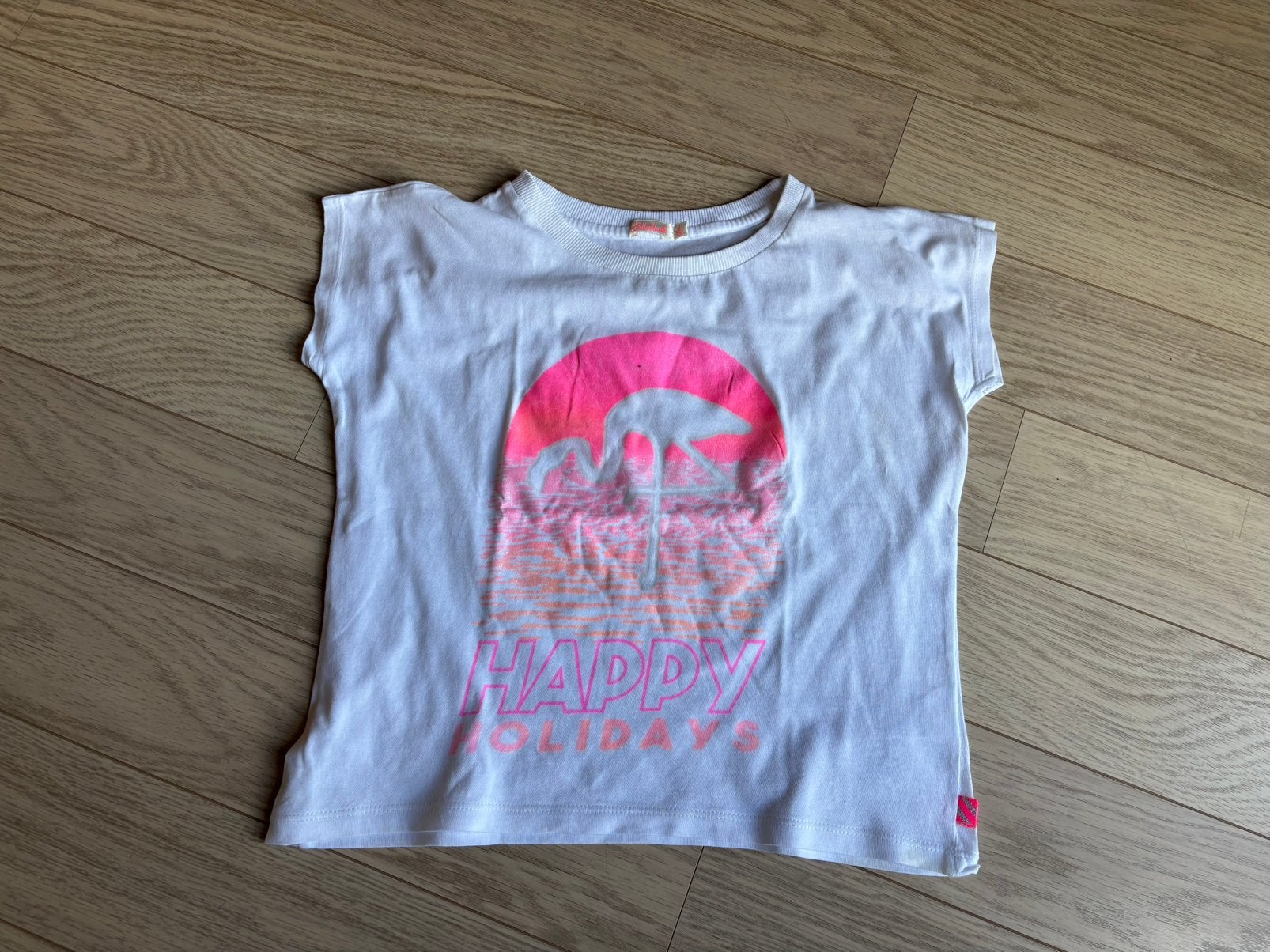 Witte t shirt Billiblush, Kinderen en Baby's, Kinderkleding | Maat 128, Verzenden, Gebruikt, Meisje, Shirt of Longsleeve