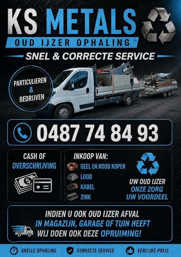 Remork oud ijzer ophaling, Auto diversen, Aanhangers en Bagagewagens, Ophalen of Verzenden