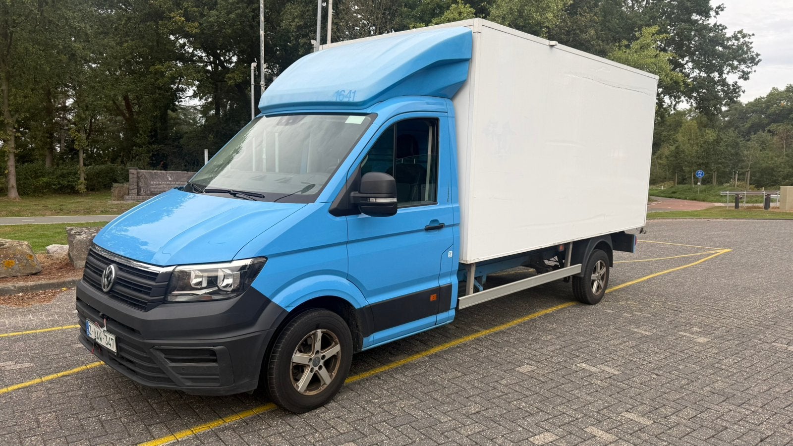 Vw Crafter 2021 en maar 150000km, Auto's, Euro 6, Blauw, Bedrijf, Grijs