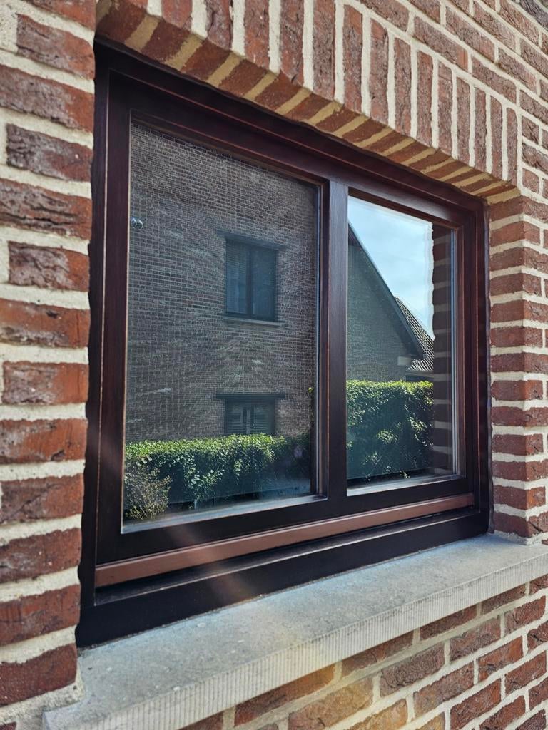 Raam Afzelia 102 cm x 86cm, Raamkozijn, Inclusief glas, 75 tot 150 cm, Hout