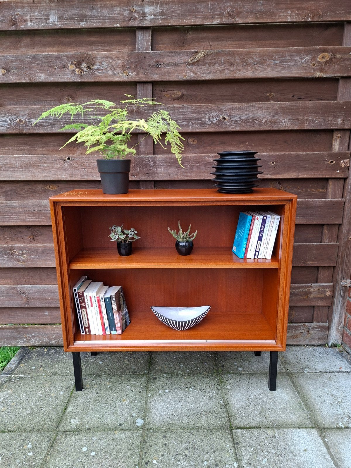 meuble bibliothèque scandinave vintage, Ophalen, Teakhout