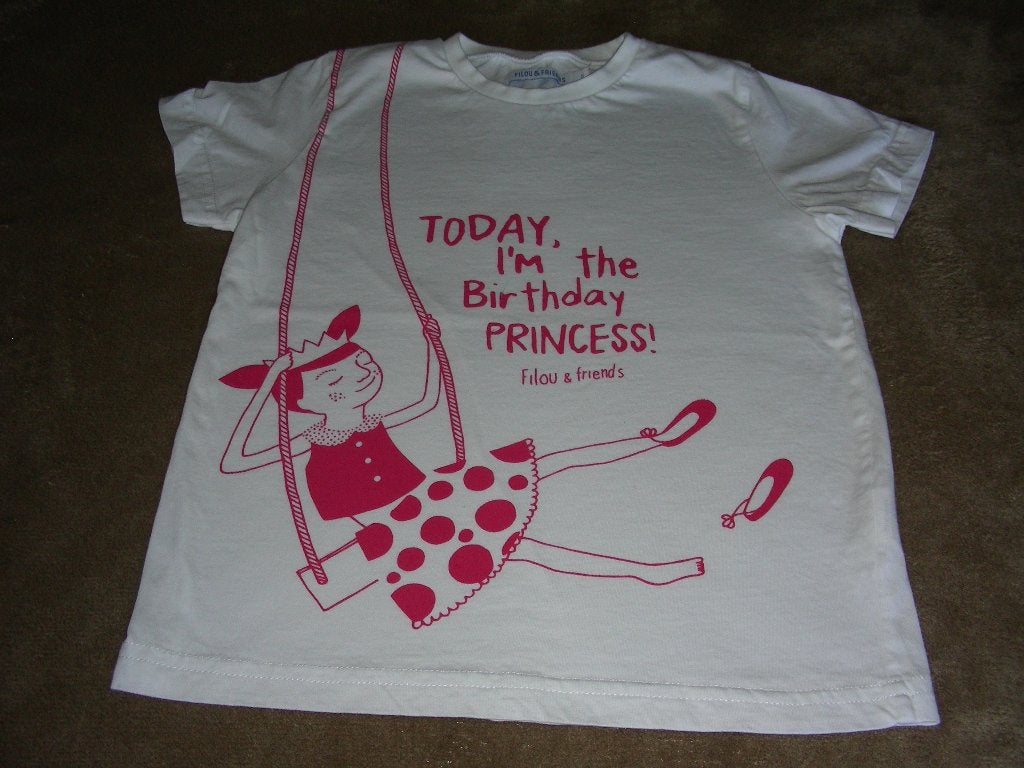 Wit t-shirt korte mouw 'Today, I'm the bi mt 8 jr-128 Nieuw, Kinderen en Baby's, Kinderkleding | Maat 128, Meisje, Nieuw, Ophalen of Verzenden