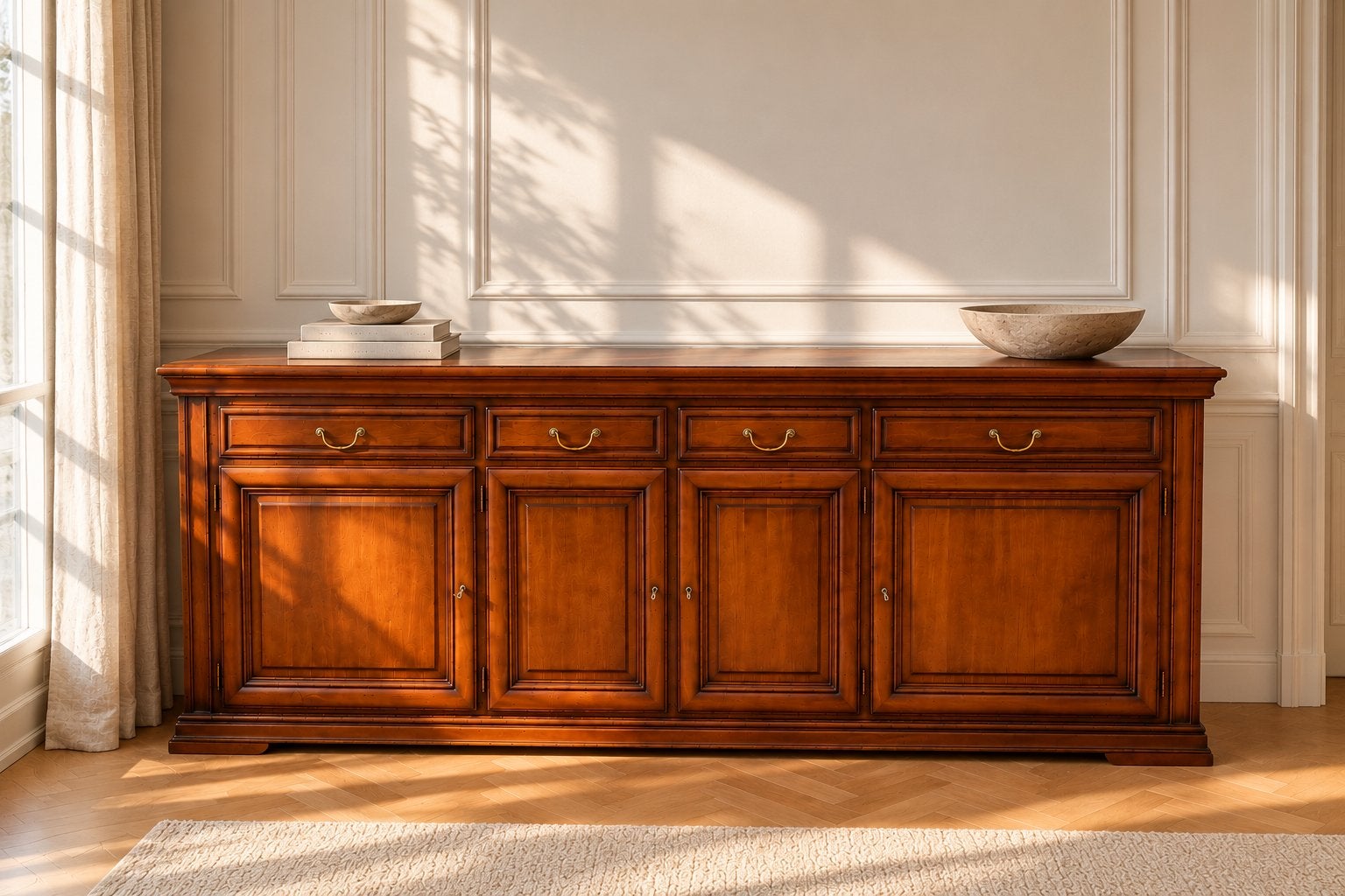 Massief Kersenhout buffet - Commode merusier massif, Maison & Meubles, Avec tiroir(s), 25 à 50 cm, Enlèvement, Utilisé
