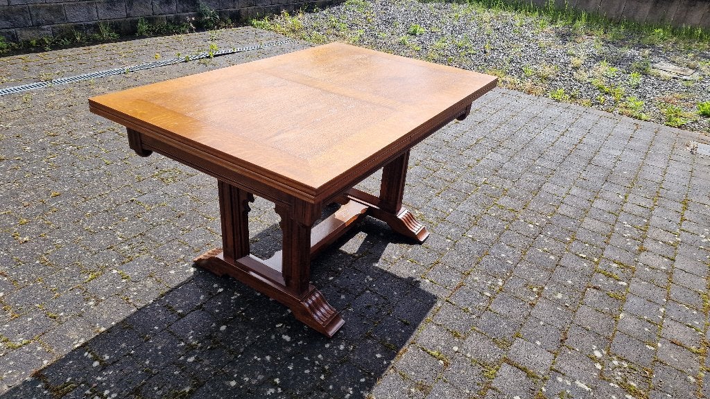 Houten uitschuifbare eettafel, Huis en Inrichting, Tafels | Eettafels, Ophalen, 100 tot 150 cm, Nieuw, 50 tot 100 cm