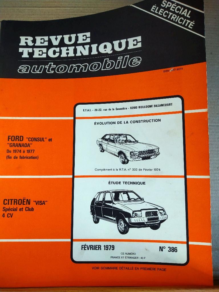 RTA 386 - Citroën Visa - février 1979, Enlèvement ou Envoi