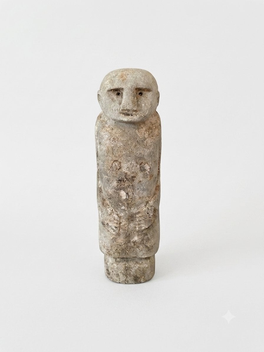 Figurine en pierre — sculptée à la main, style archaïque, Enlèvement ou Envoi, Neuf, Humain