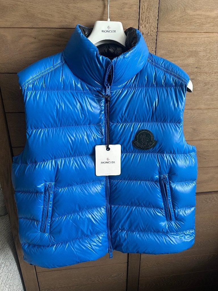 Moncler bodywarmer, Ophalen, Moncler, Blauw, Maat 56/58 (XL)
