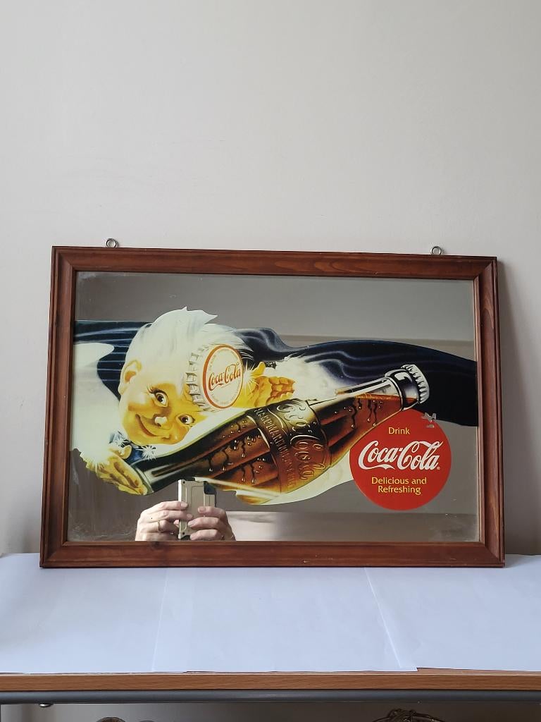 Miroir publicitaire Coca-Cola – Illustration "Sprite Boy", Collections, Enlèvement ou Envoi