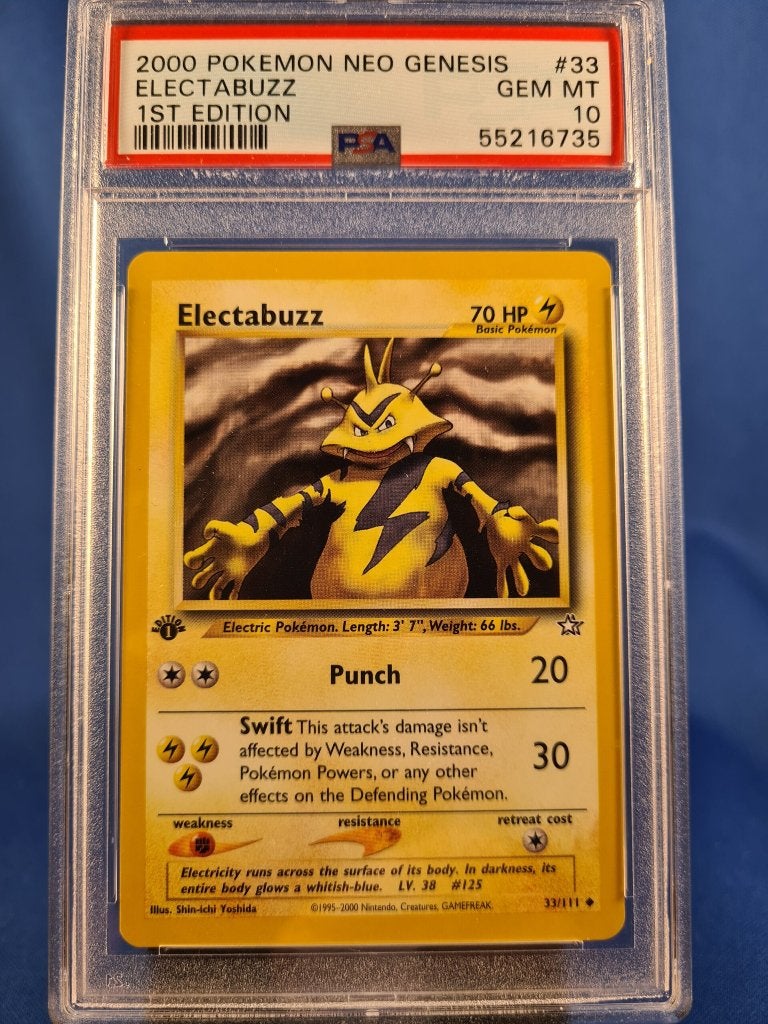 Electabuzz 33/111 - Neo Genesis (1st edition) (PSA 10), Envoi, Utilisé
