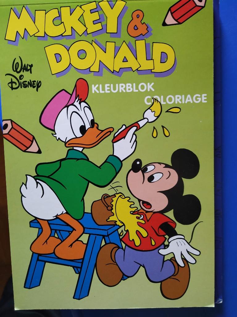 nieuw dikke kleurblok van disney mickey mouse en donald duck, Ophalen of Verzenden