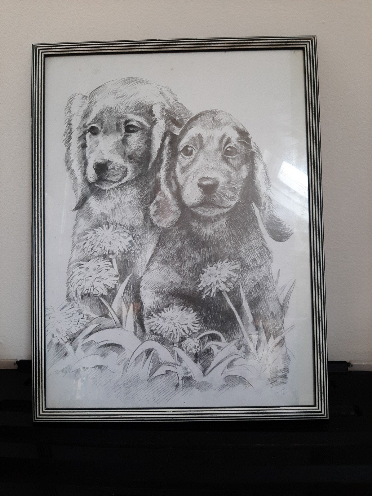kader hondjes, Antiek en Kunst, Ophalen of Verzenden, Tekening