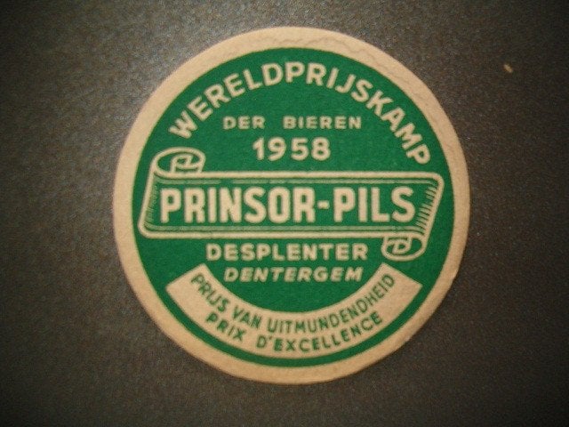 Bierviltje Riva Dentergem 20 : 1958 : 82 mm, Ophalen of Verzenden, Gebruikt, Viltje(s)