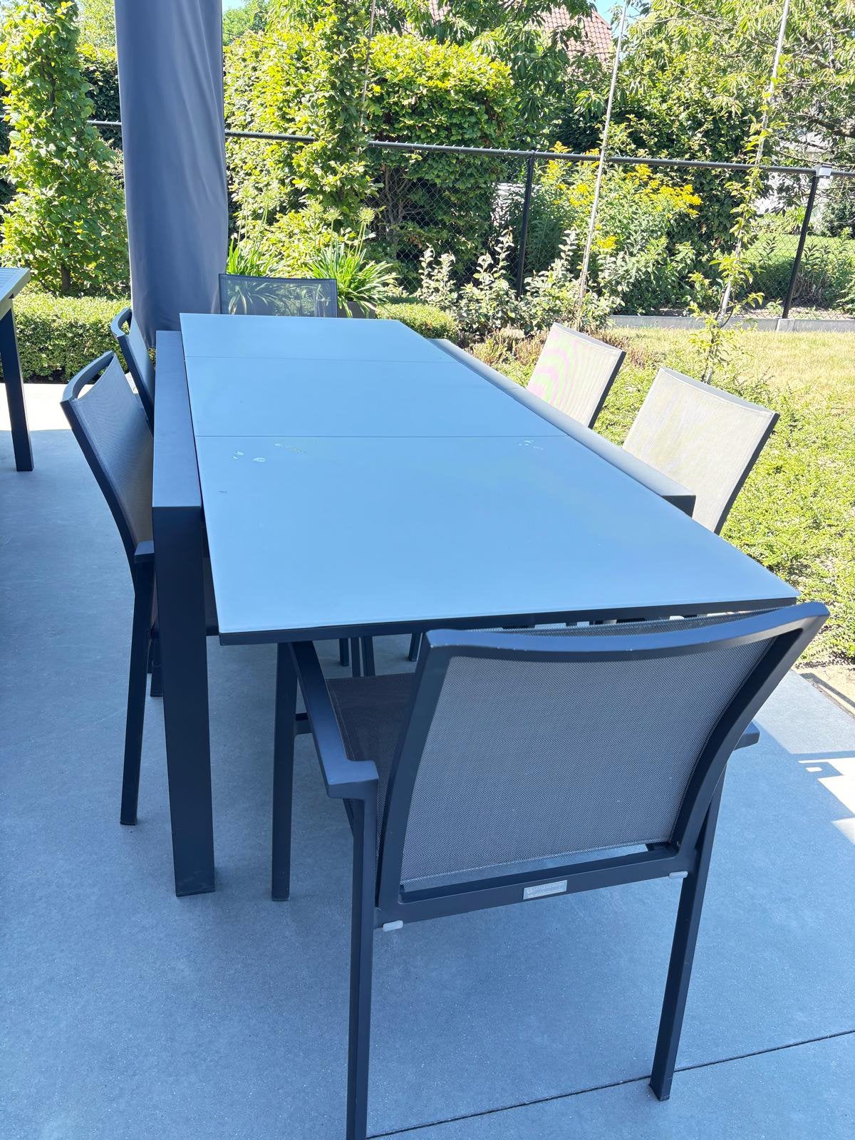 Jati en kebon tafel met stoelen, Tuin en Terras, Ophalen, Gebruikt