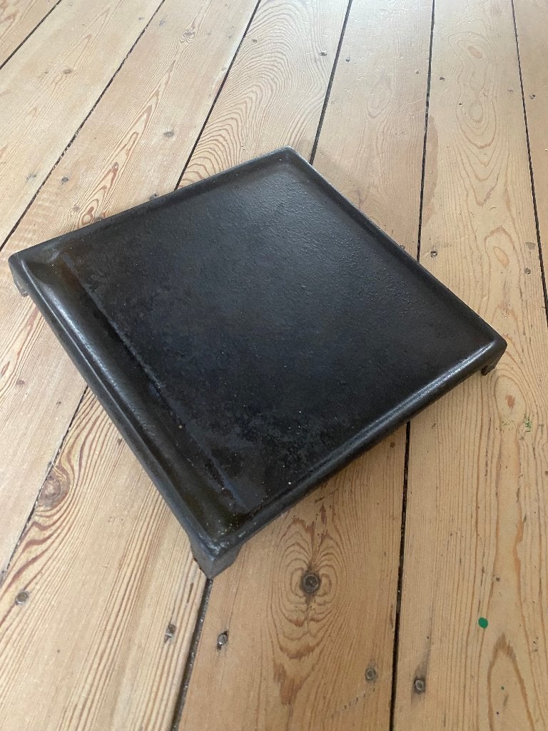 Ancien plateau chauffe plat plaque fonte cuisine, Enlèvement, Métal
