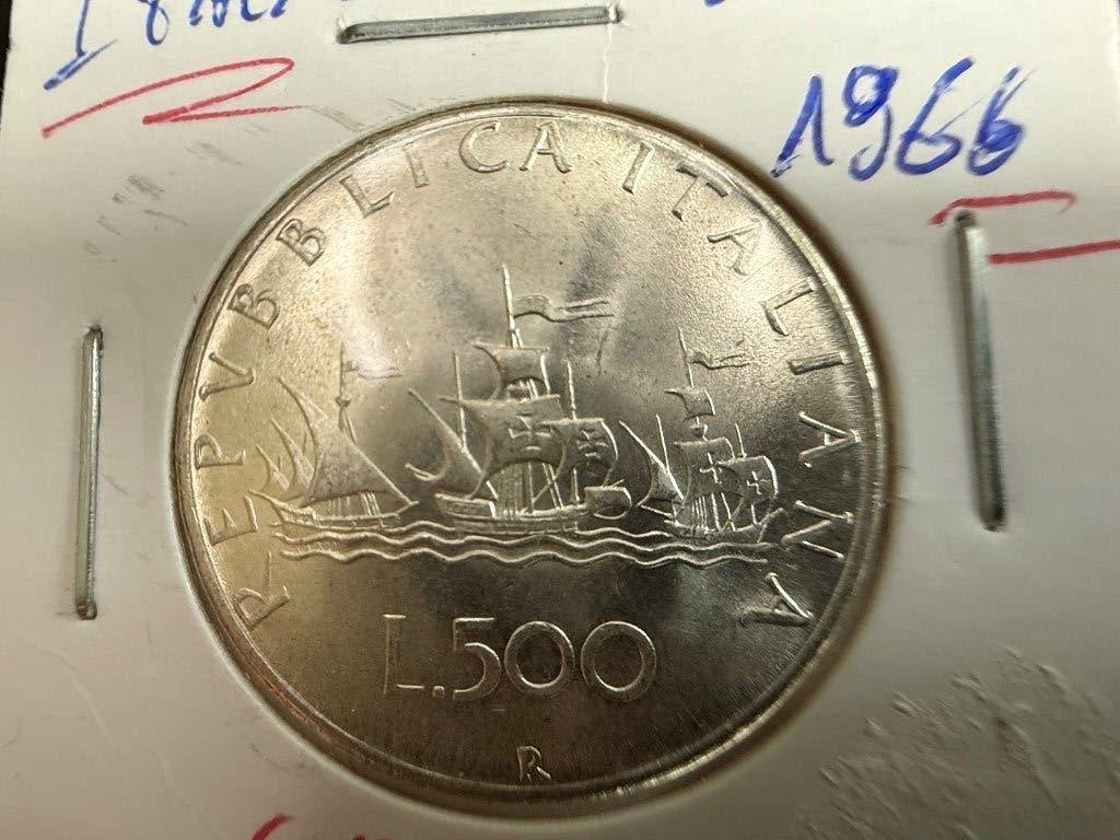 500 lire Italie 1966, Verzenden, Zilver