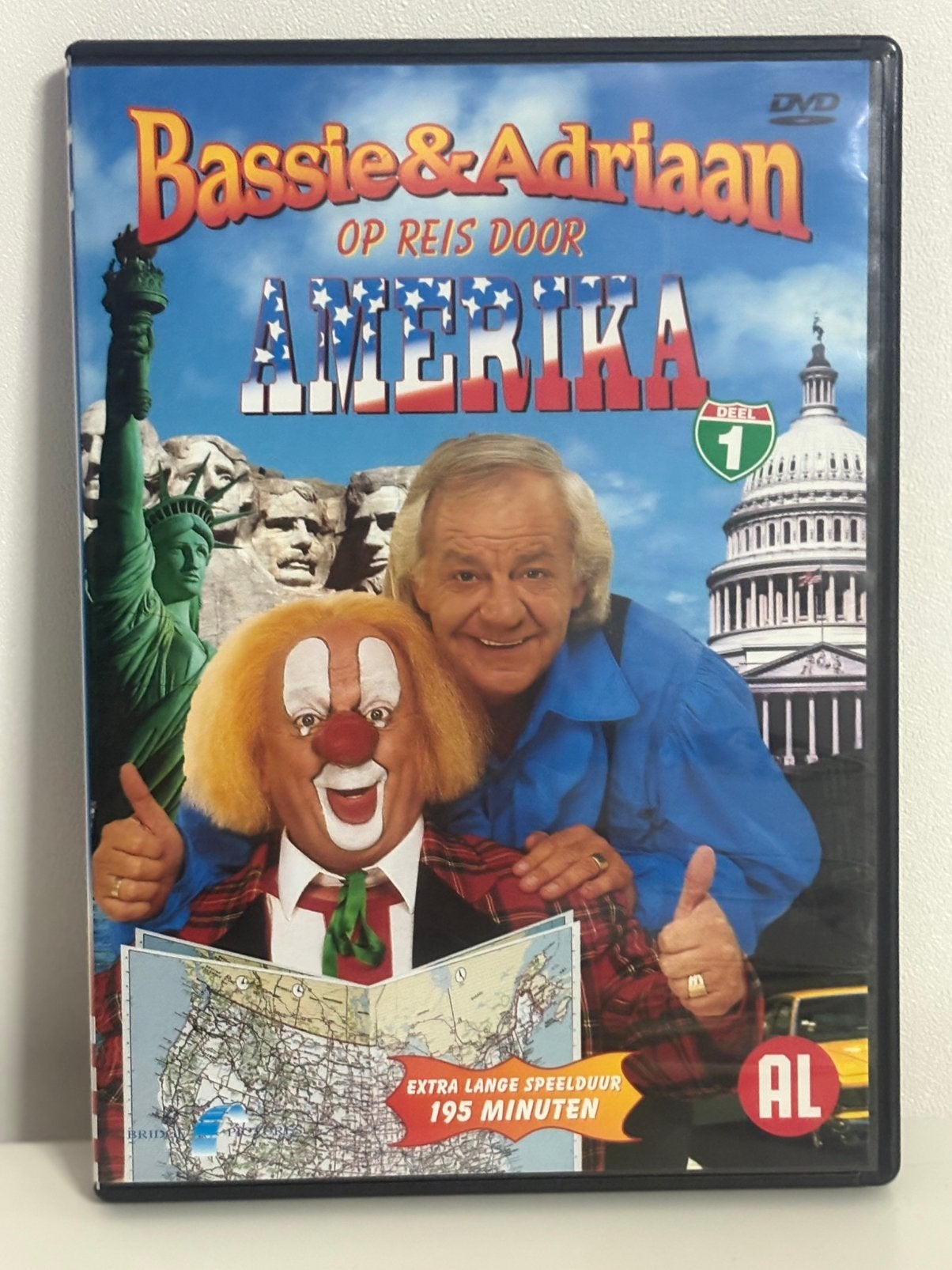 DVD - Bassie & Adriaan - op reis door Amerika, CD & DVD, DVD | Enfants & Jeunesse, Enlèvement, Comme neuf