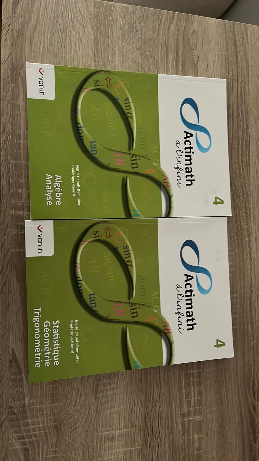 Lot de deux Manuels actimath 4e humanité, Ophalen, Zo goed als nieuw