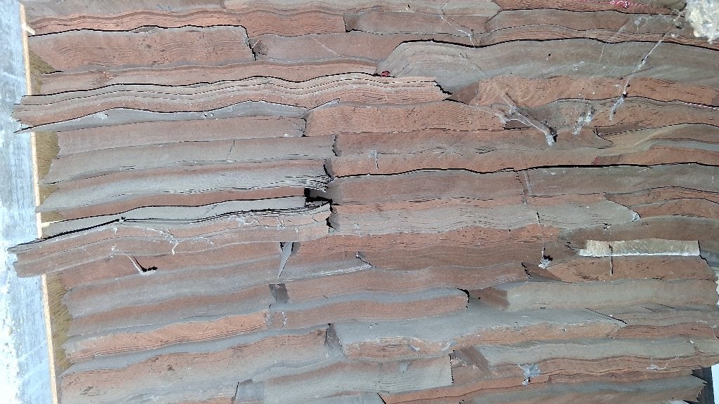 Feuilles de placage, Enlèvement