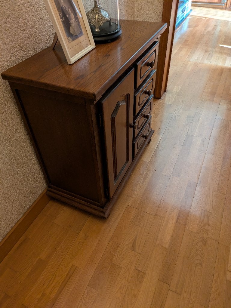Armoire en chêne foncé comme neuve, Avec tiroir(s), 25 à 50 cm, Anitiek, Comme neuf