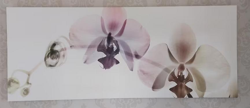 Photo avec cadre - Orchidée Ikea, Maison & Meubles, 125 cm ou plus, Enlèvement ou Envoi, Comme neuf, Bois