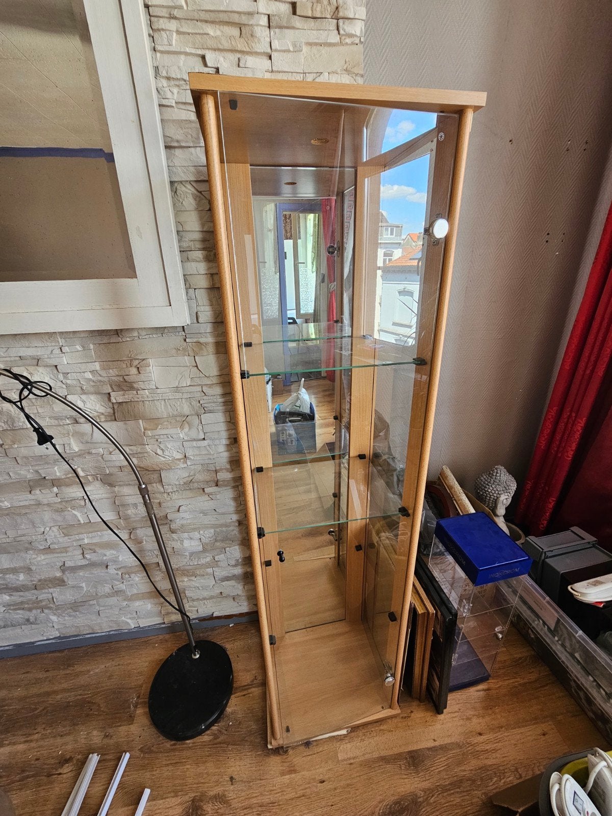 Vitrinekast, Huis en Inrichting, Kasten | Vitrinekasten, Ophalen, Glas