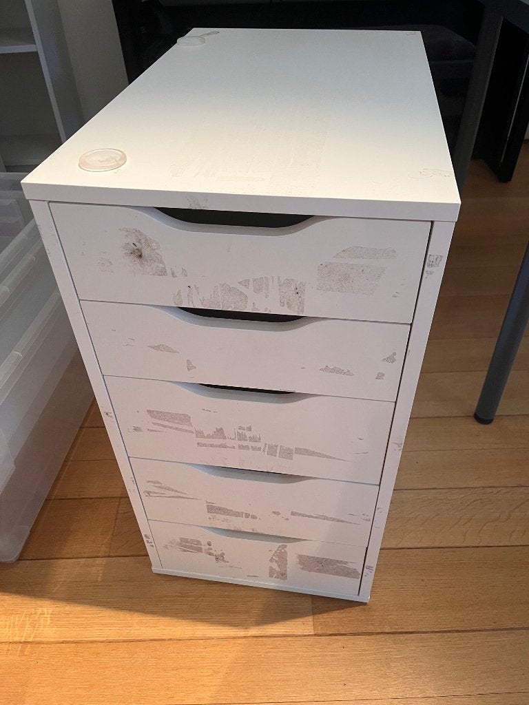Meuble à tiroirs blanc – GRATUIT, Enlèvement, Utilisé