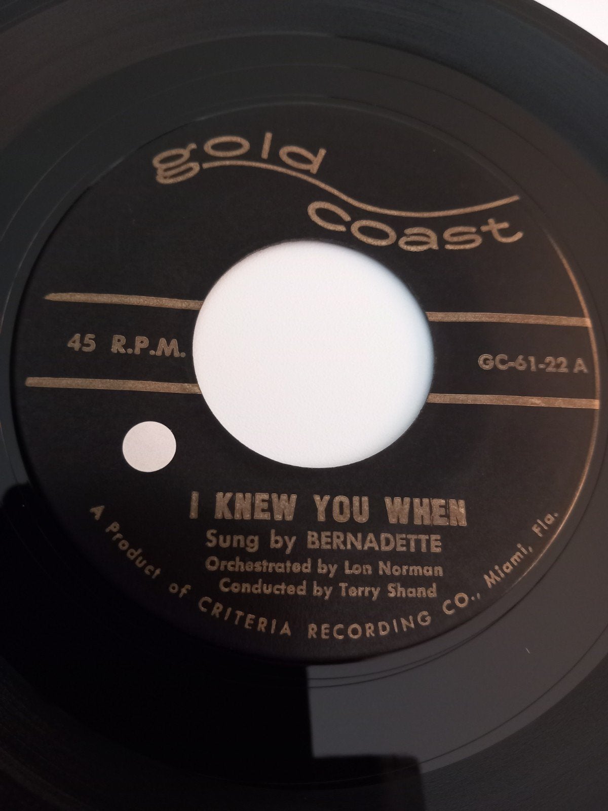 SUNG BY  BERNADETTE. I KNEW YOU WHEN. OLDIES 1961 USA 45T, Ophalen of Verzenden