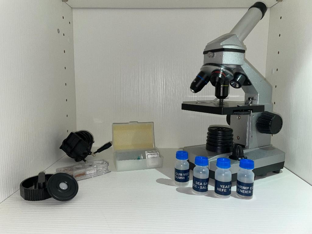 BRESSER JUNIOR Microscoopset 40x–1024x met koffer, Audio, Tv en Foto, Optische apparatuur | Microscopen, Ophalen, Gebruikt, 1000x of meer