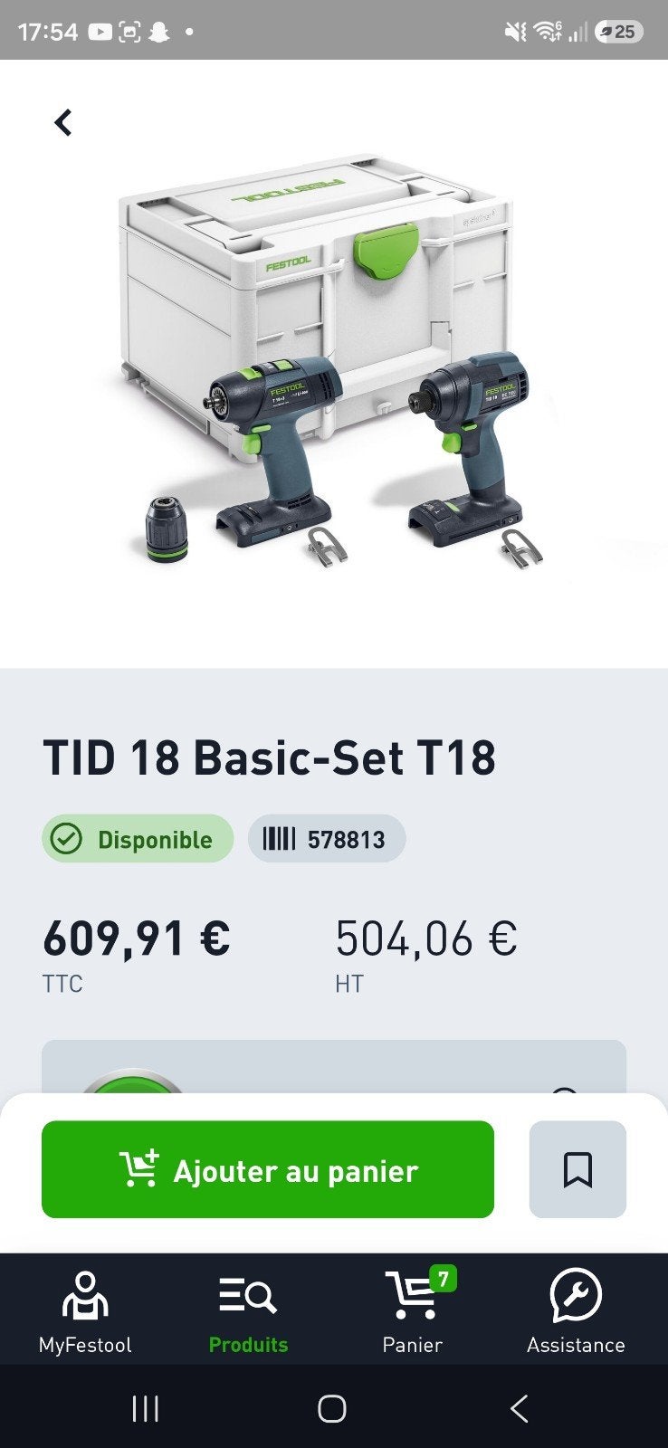 Machines festool neuves