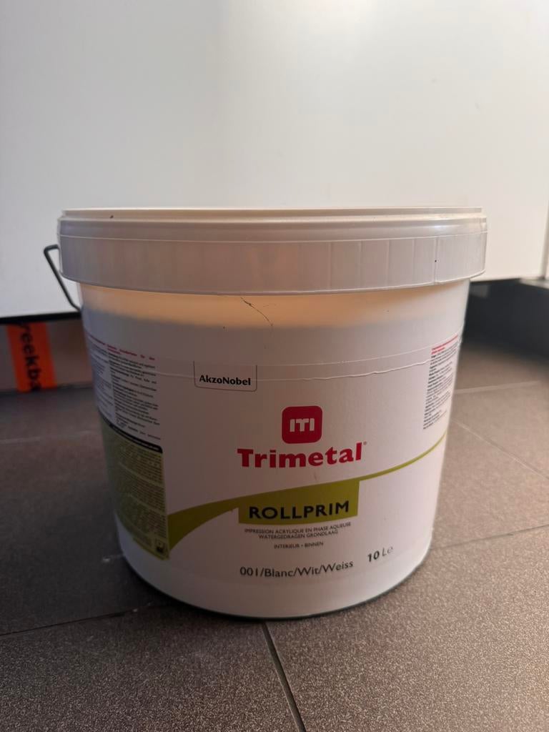 Nieuwe Trimetal Rollprim 10L Wit, Ophalen, 5 tot 10 liter, Wit, Nieuw