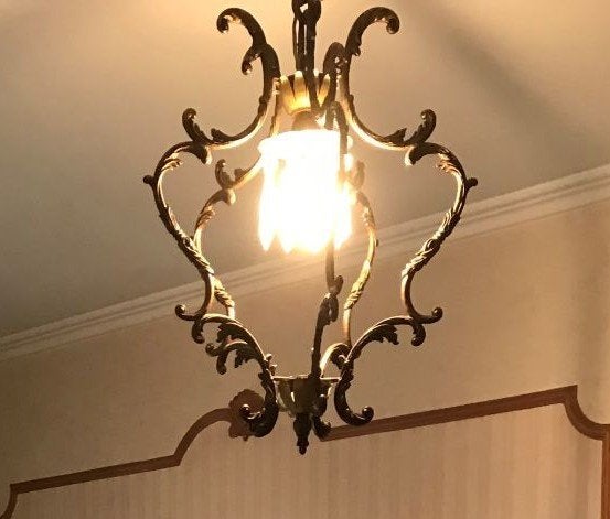 Lampadaire, Verre, Enlèvement, Utilisé, Annees 60