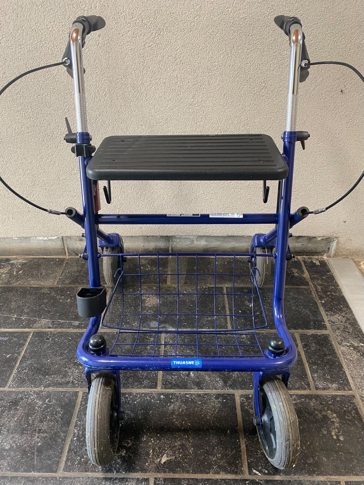 Déambulateur / Rollator 4 roues Thuasne + Panier & Siège, Divers, Enlèvement, Utilisé