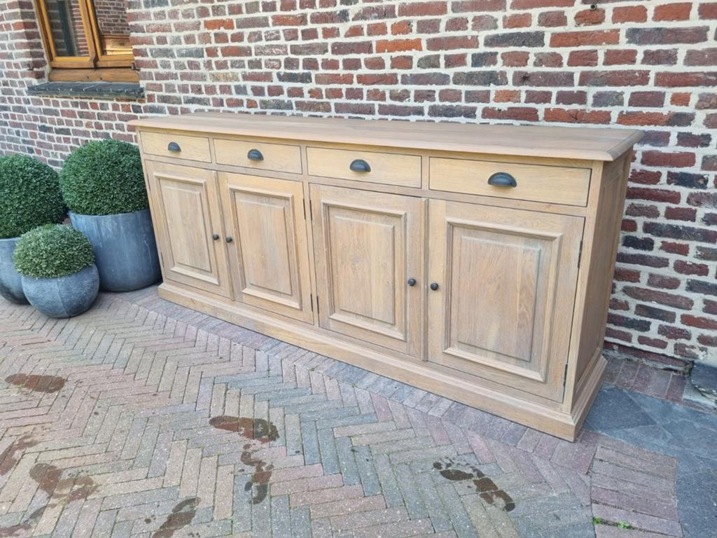 Buffet en chêne LIVRAISON GRATUITE, 3 ou 4 tiroirs, 25 à 50 cm, 200 cm ou plus, Enlèvement ou Envoi