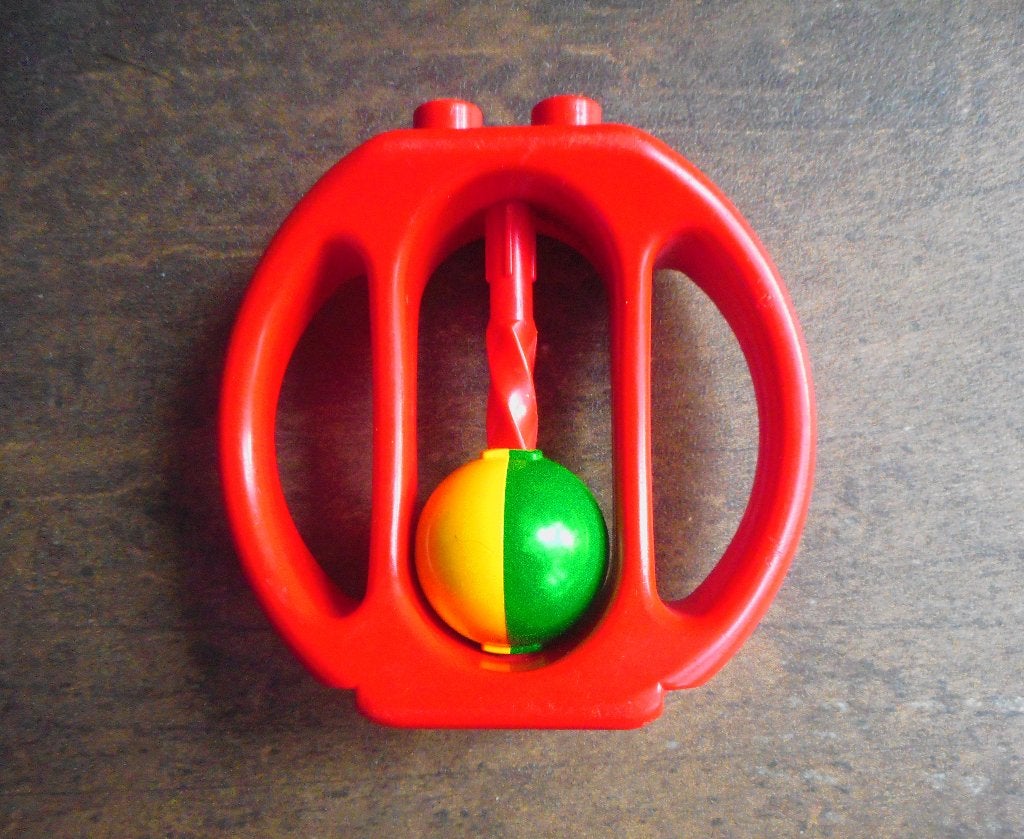 Lego Duplo Rattle Oval with Wheel (zie foto's), Ophalen of Verzenden, Gebruikt, Losse stenen, Duplo