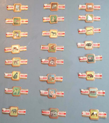 24 bagues cigare animaux marque helpyourself, Enlèvement ou Envoi, Utilisé, Bagues de cigare