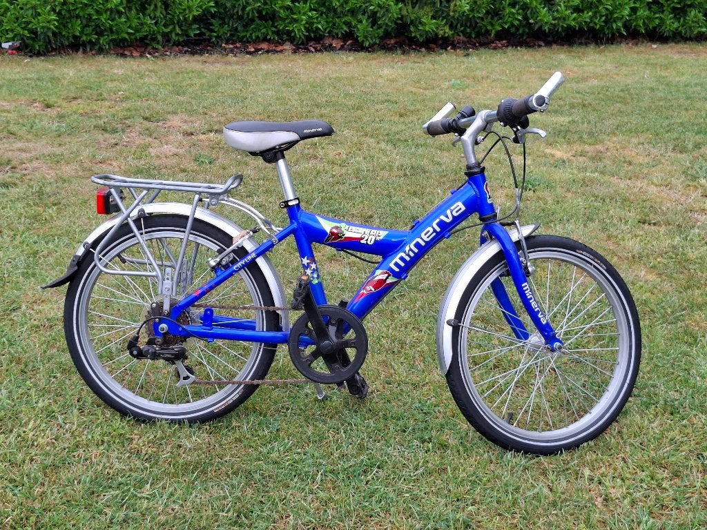 Fiets blauw 20 inch, Ophalen, 20 inch of meer, Zijwieltjes, Gebruikt