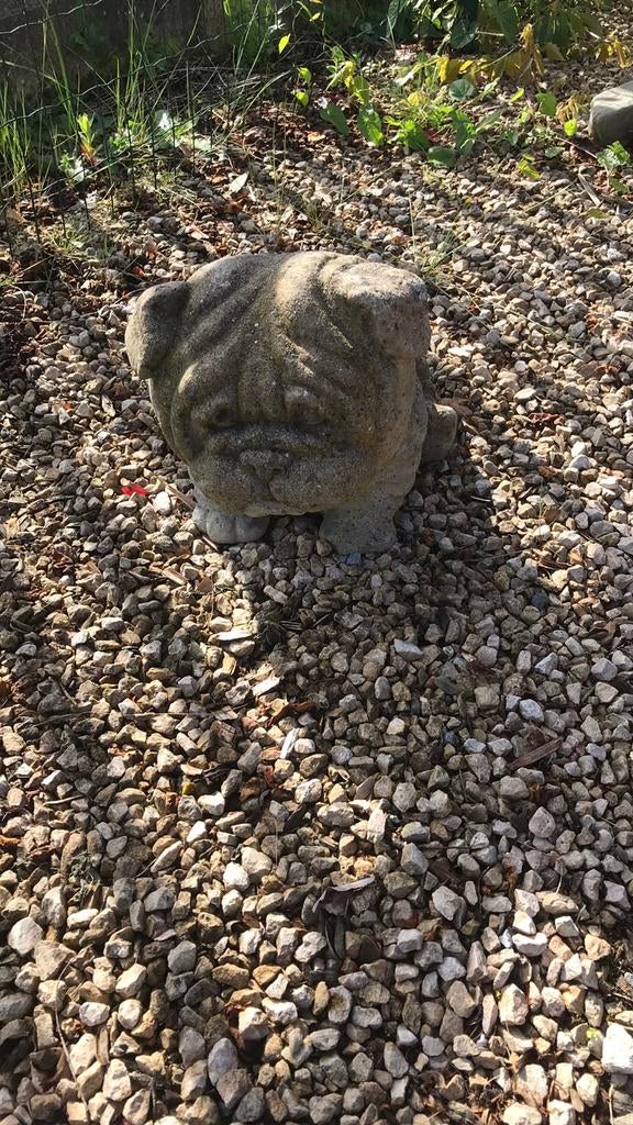 Tuinbeeld afbeelding van hond, Tuin en Terras, Ophalen, Gebruikt, Steen