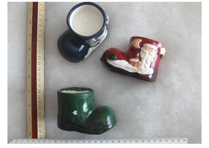 kerstlaars kaars theelichtje kandelaar groen blauw rood kado, Ophalen of Verzenden, Nieuw, Blauw, Kaars